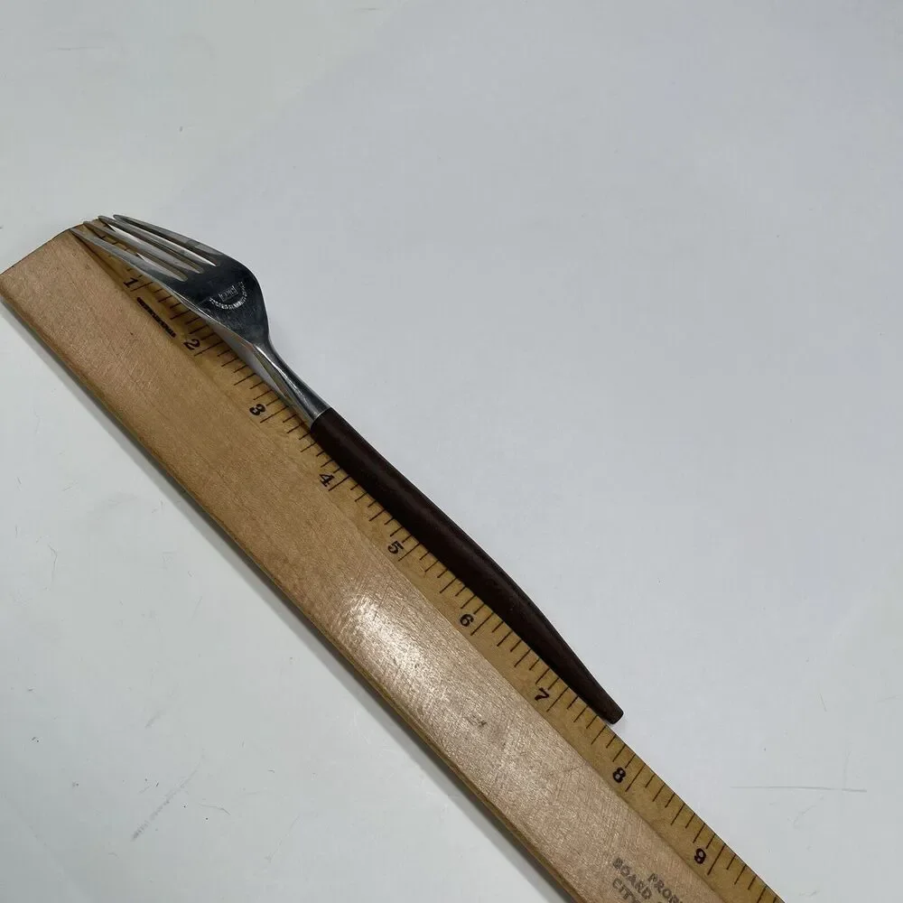 (1) Vintage Epic Forged Stainless Steel‎ Japan Flatware LONG FORK Canoe
